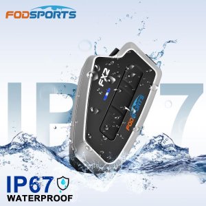 Fodsports FX2 Bluetooth5.0 인터콤 오토바이 3 라이더 1000m 강한 방수 헬멧 헤드셋 인터폰 Moto intercomunicador