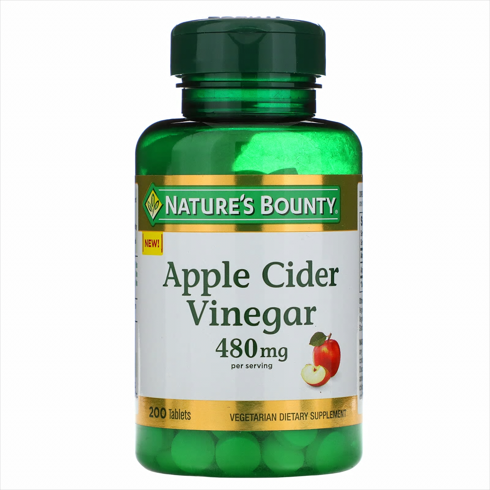 사과 <b>Apple Cider Vinegar 240mg</b> 200 타블렛