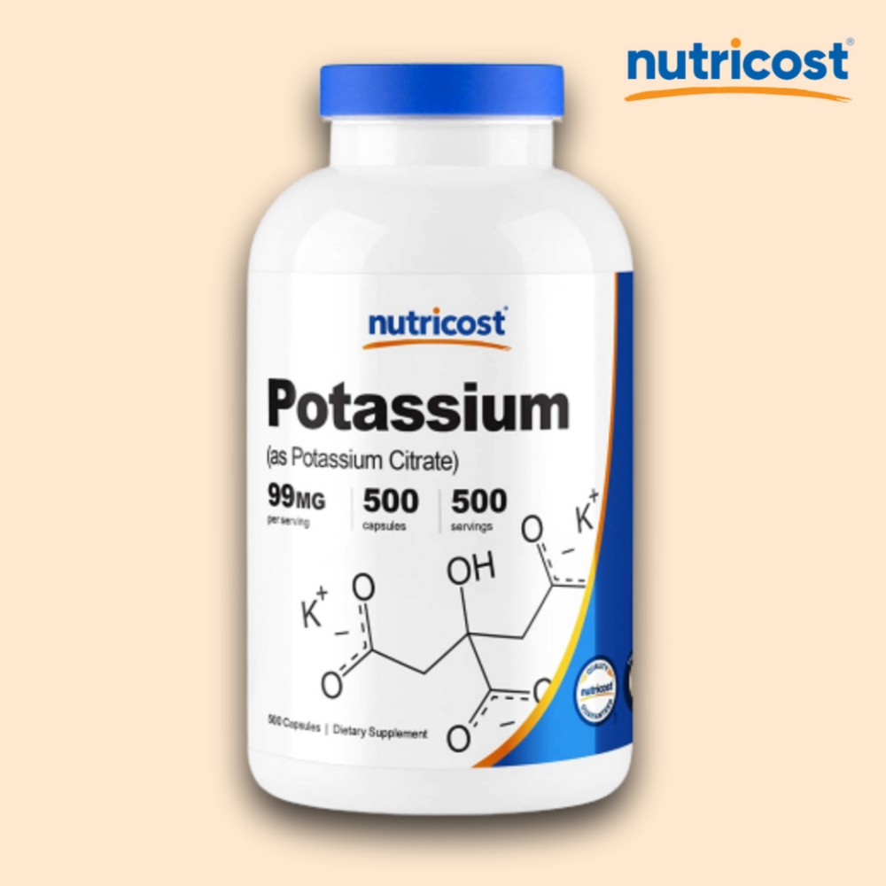뉴트리코스트 칼륨 <b>포타슘 시트레이트 99mg</b> 효능 500캡슐