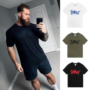 CBUM 반팔티 THAVAGE 티셔츠 4컬러 근육 웨이트 머슬핏 크리스범스테드 보디빌딩