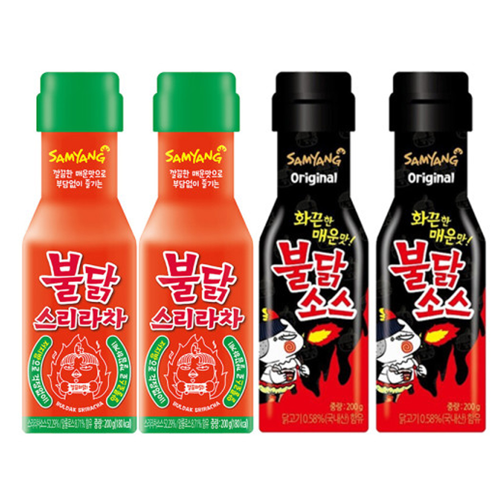 삼양 불닭스리라차소스 200G+불닭소스 200G (총 4개)