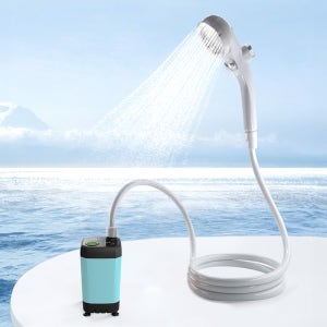 수온 표시 충전식 휴대용 캠핑 샤워기