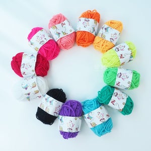 맘아트 아크릴 털실 12색 DIY 만들기 뜨개실 뜨개질 폼폼 라이트