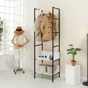 다용도 스틸 선반 행거 2단 600