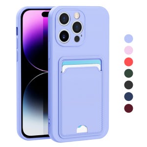 2장 카드 수납 파스텔 케이스 퍼플, 아이폰14 프로 맥스