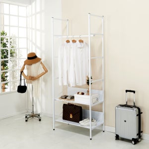 다용도 스틸 선반 행거 2단 800