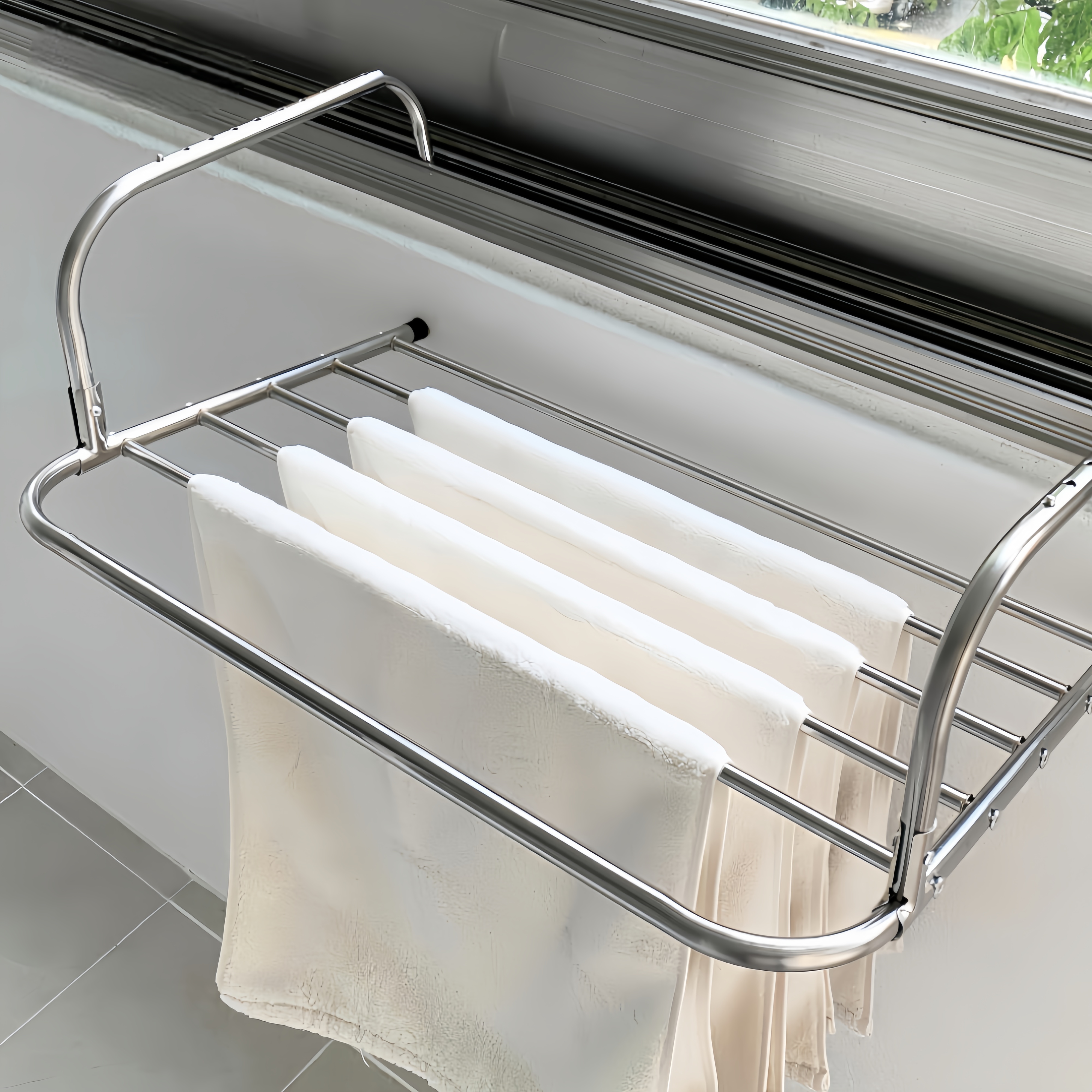 창문 창틀 빨래 건조대 접이식 미니 수건 건조대 소형 원룸