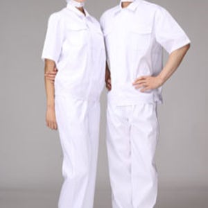 [까운나라] K-127 해썹 (HACCP) 식품위생복, 점퍼형 앞자크겉에 덮개 찍찍이 식품회사 제조 공장 단체 위생복