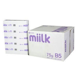 밀크 복사용지 B5, 500매, 5개
