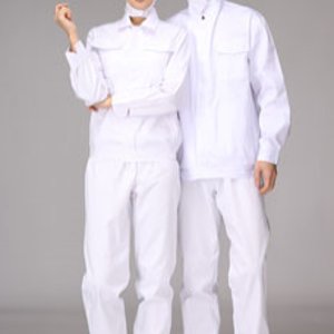 [까운나라] K-39 해썹 (HACCP) 식품위생복, 점퍼형 긴팔상의, 앞 자크 덮개 속 찍찍이, 식품회사 공장 단체 위생복