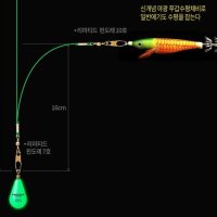 쭈꾸미 갑오징어 생미끼 채비 쭈꾸미 편대 가지 채비 4개