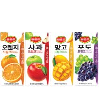 델몬트드링크팩 190ml 오렌지＋포도＋사과+망고 과즙음료