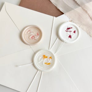 대량주문 장미 꽃잎 꽃조각 실링왁스 스티커 청첩장스티커 초청장 답례품브랜딩