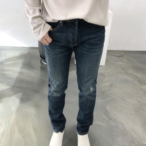 간절기 가을 일자핏 그라데이션 남자 긴데님 청바지