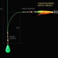 쭈꾸미 갑오징어 생미끼 채비 쭈꾸미 편대 가지 채비