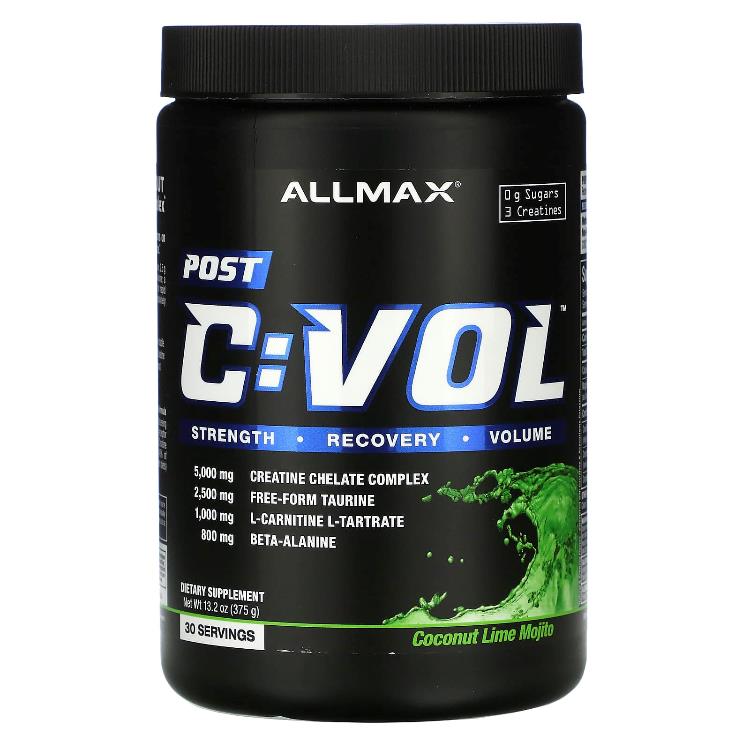 ALLMAX CVOL <b>운동 후</b> 코코넛 라임 모히토 375g(13.2oz) US 직배송