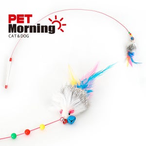 펫모닝 캣플레이 캣티클러 와이어 낚싯대 깃털꼬리마우스 CT-903