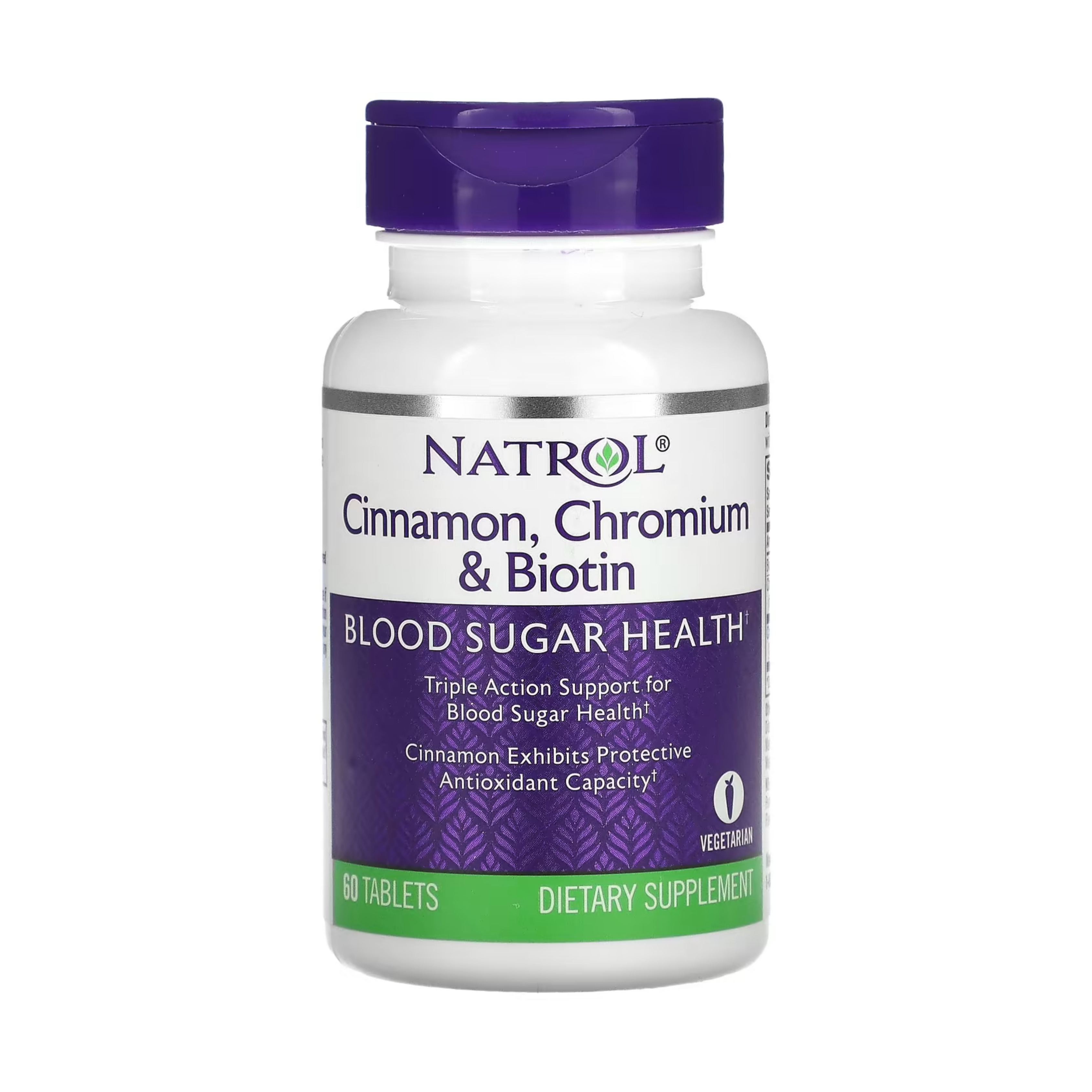 <b>나트롤</b> <b>Natrol</b> 시나몬 <b>크롬</b> 비오틴 60정 Cinnamon 계수나무 껍질 계피
