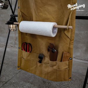 캠핑 인디언행어 오거나이저 키친툴 케이스 수납 포켓 브라운