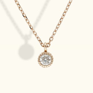 14K 18K 심플 러프 다이아 화이트 큐빅 여자 친구 기념일 금 목걸이 부모님 선물