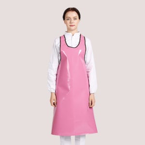 [애플가운] A-839 어깨방수분홍색검정띠 중 앞치마