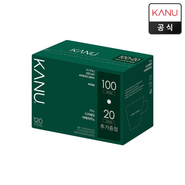 카누 미니 디카페인 아메리카노 120개입 (100+20)
