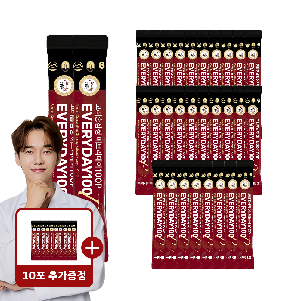 풍년보감 6년근 <b>고려홍삼정</b> 에브리데이100P 홍삼스틱 15g 홍삼선물세트 100포, 1개