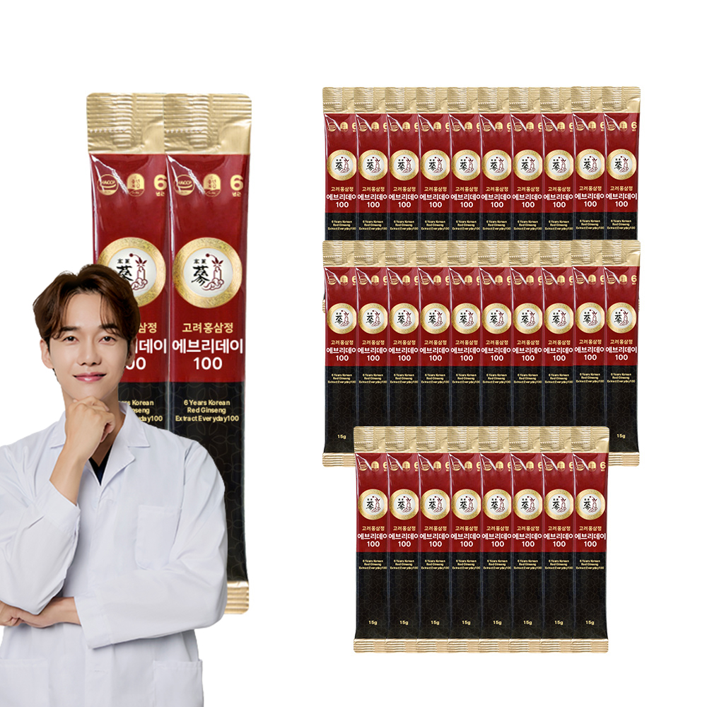 풍년보감 6년근 <b>고려홍삼정</b> 에브리데이100 홍삼스틱 15g 100포, 1개