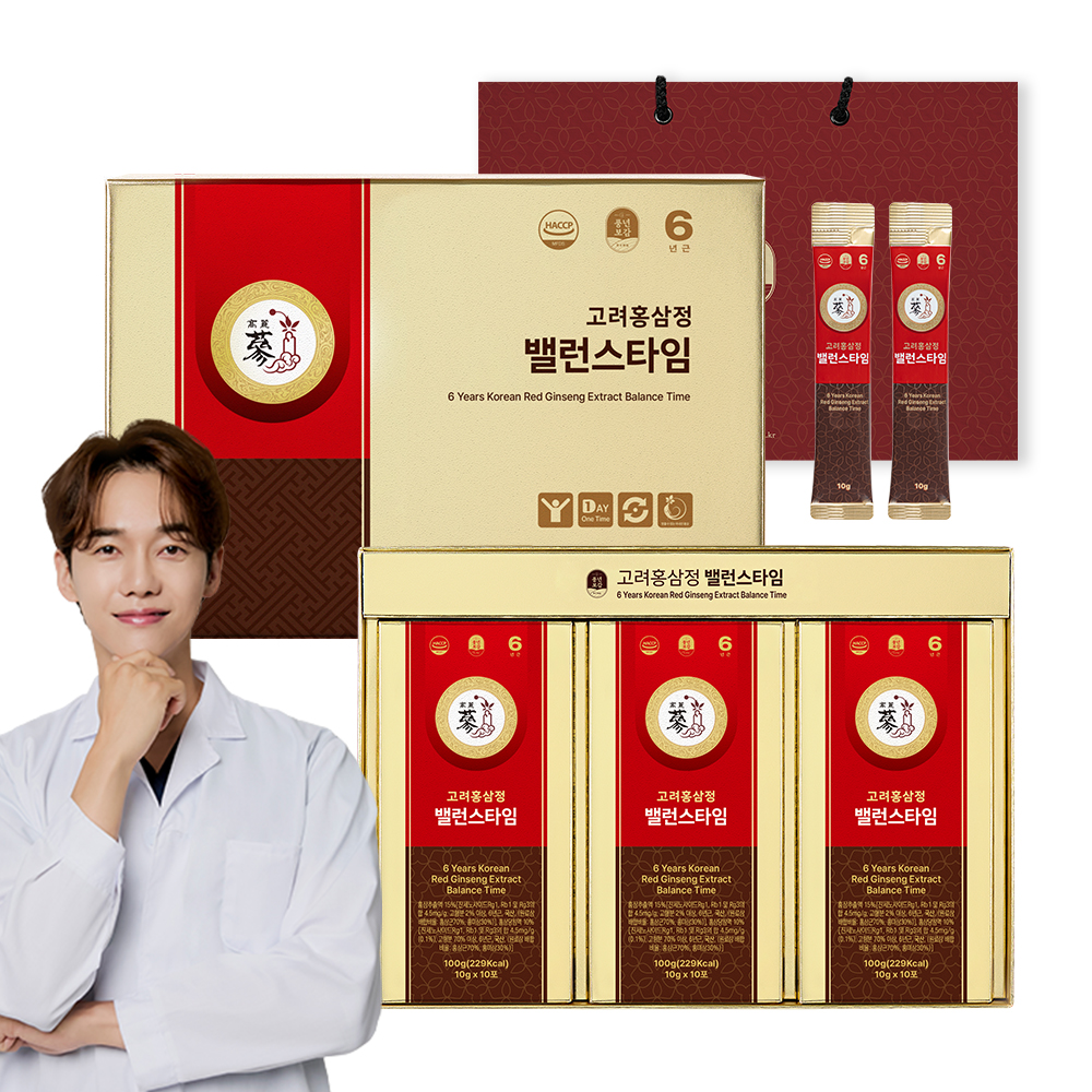 풍년보감 6년근 <b>고려홍삼정</b> 밸런스타임 홍삼스틱 30포, 1개