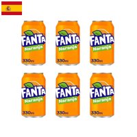 스페인 환타 Fanta 오렌지 과즙 8% 캔 330ml 6팩