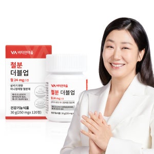 [4개월분] 비타민마을 철분 더블업 미니 정제형 철분제 120정, 1개