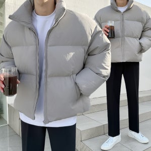 남자 패딩 겨울 숏 웰론 오버핏 남녀공용패딩
