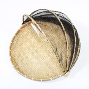 대나무 덮개 채반 원형 50cm 소쿠리 바구니 체반 튀김 부침개 트레이 먼지 벌레방지