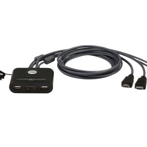 ATEN CS22HF 2포트 USB FHD HDMI 케이블 KVM 스위치