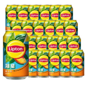 립톤 아이스티 제로 복숭아 355ml 24캔 뚱캔 음료수 캔음료
