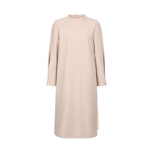 [캐리스노트] 주름 배색 원피스 베이지 CN2FOP802BE