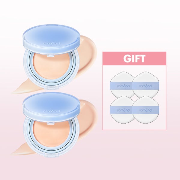 [단품/X2] 롬앤 베어 워터 쿠션 20g SPF38 PA++++ (GIFT 베어 워터 퍼프 4P)