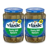 미국 Vlasic 제스티 딜 스피어스 오이 피클 710ml (3개) Zesty Dill Pickles Spears