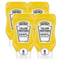 미국 하인즈 노슈가 옐로우 머스타드 소스 8oz(226g) 4개 Heinz Yellow Mustard