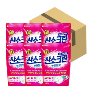 테크 산소크린 2.4KGX6개입(1박스) 살균 표백제 가루형