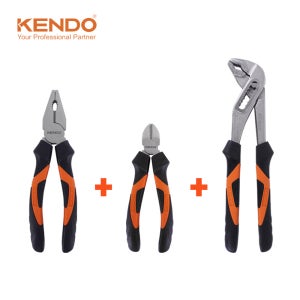 켄도 플라이어 3종 세트 85104N (펜치 200mm+니퍼 150mm+첼라 250mm)