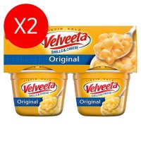 Velveeta Shells Cheese 벨비타 쉘 치즈 오리지널 전자레인지 파스타 소스 68g 4개입 2팩