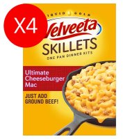 Velveeta Skillets Cheeseburger Mac 벨비타 스킬렛 얼티메이트 치즈 버거 맥 원 팬 디너 키트 363g 4팩