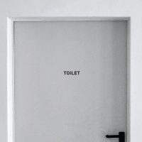 심플 화장실 TOILET 도어사인 스티커