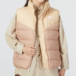 나이키 여성 하이넥 덕다운 오리털 조끼 패딩 베이지(6897)패딩조끼 아우터 겨울이너