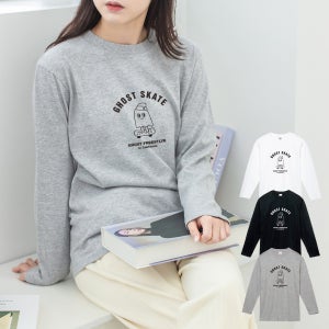 여자 롱 얇은 루즈핏 긴팔 티셔츠