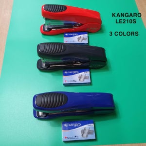 캥거루 평면스테플러+힘절약이지+대용량 40장+슈퍼파워+3칼라+롱사이즈 제본용 다목적 산업