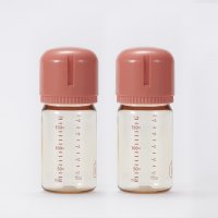 (트윈팩)요한손베비스 이지케어PPSU 젖병 170ml (노꼭지) / 코랄핑크 2P