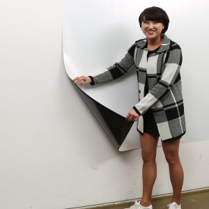 붙이는 화이트보드 무반사 화이트150 x 350cm 친환경 시트지 칠판 학원 학교 전문