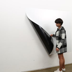 붙이는 화이트보드 화이트 123 x 450cm 친환경 시트지 칠판 학원 학교 전문